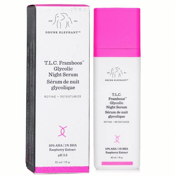 Drunk Elephant T.L.C. Framboos Glycolic Serum - Exfoliating AHA Serum 1oz/30ml - Picture 1 of 5